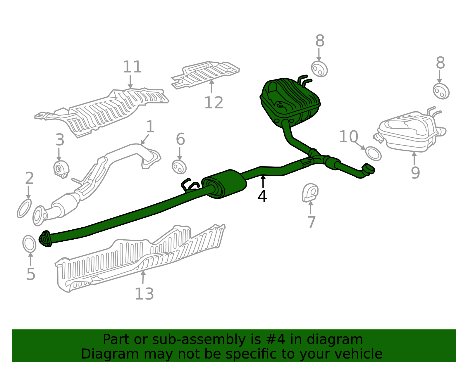 2023-2026 Honda CR-V 2023-2025 Honda CR-V - Muffler & Pipe 18307-3A0 ...