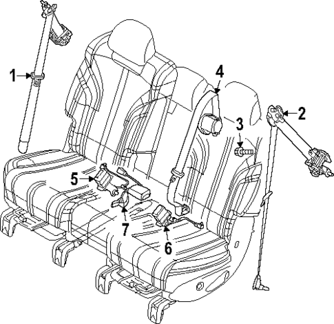 Rear Seat Belts for 2025 Genesis GV70 #0