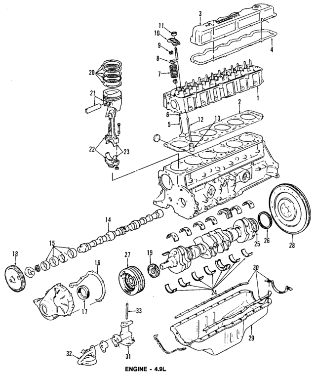 XW7Z6D309AYA - Engine: Bearing for Ford: Aerostar, Bronco, Bronco II, E-150 Econoline, E-150 Econoline Club Wagon, E-250 Econoline, E-250 Econoline Club Wagon, E-350 Econoline, E-350 Econoline Club Wagon, F-150, F-250, F-350, LTD, Mustang, Ranger, Thunderbird | Mercury: Capri, Cougar, Marquis Image