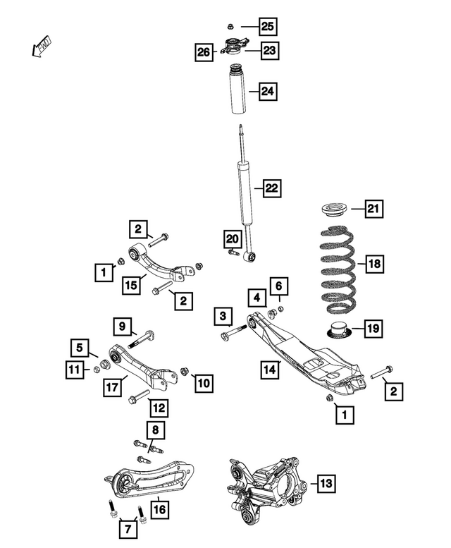 « 68207620AA – Rear Suspension : Carrossage Ensemble De Tringle, Côtés Droit Et Gauche pour Mopar Image »