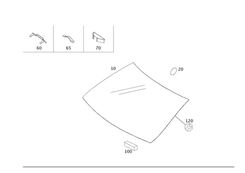 Windshield for 2017 Mercedes-Benz S550e #0