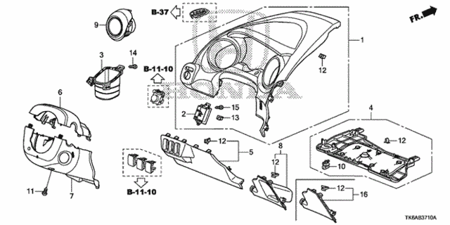 Instrument Panel Garnish (Driver Side) for 2013 Honda Fit #0