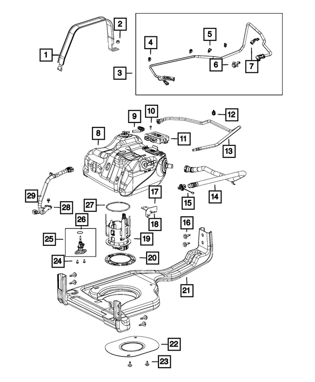 68166194AA - Emission Controls: Tube Clip for Mopar Image image