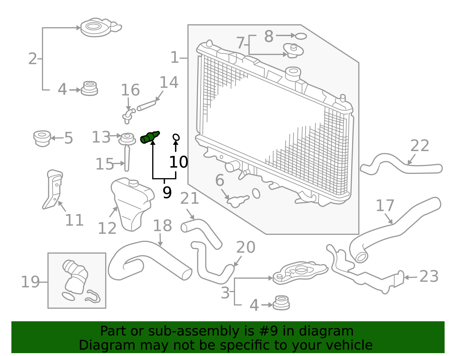 37870-RAA-A01 - 2005-2009 Honda - Sensor Assembly Water Temperature ...
