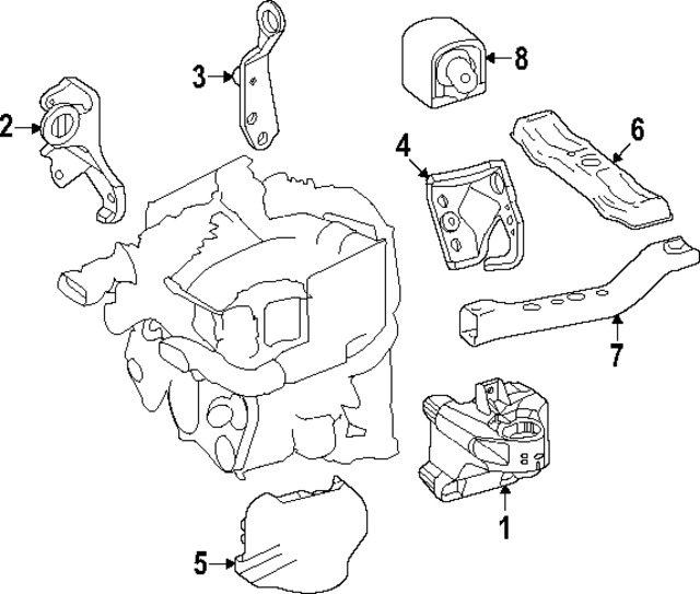 9072402600 - : Trans Cross-Member for Mercedes-Benz: Sprinter 2500, Sprinter 3500, Sprinter 3500XD Image