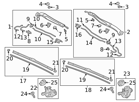 Wiper & Washer Components for 2020 Honda Clarity #0