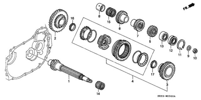 MT Countershaft for 1995 Honda Civic #0