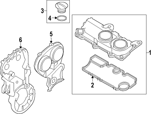 Valve & Timing Covers for 2023 Volvo V60 #5
