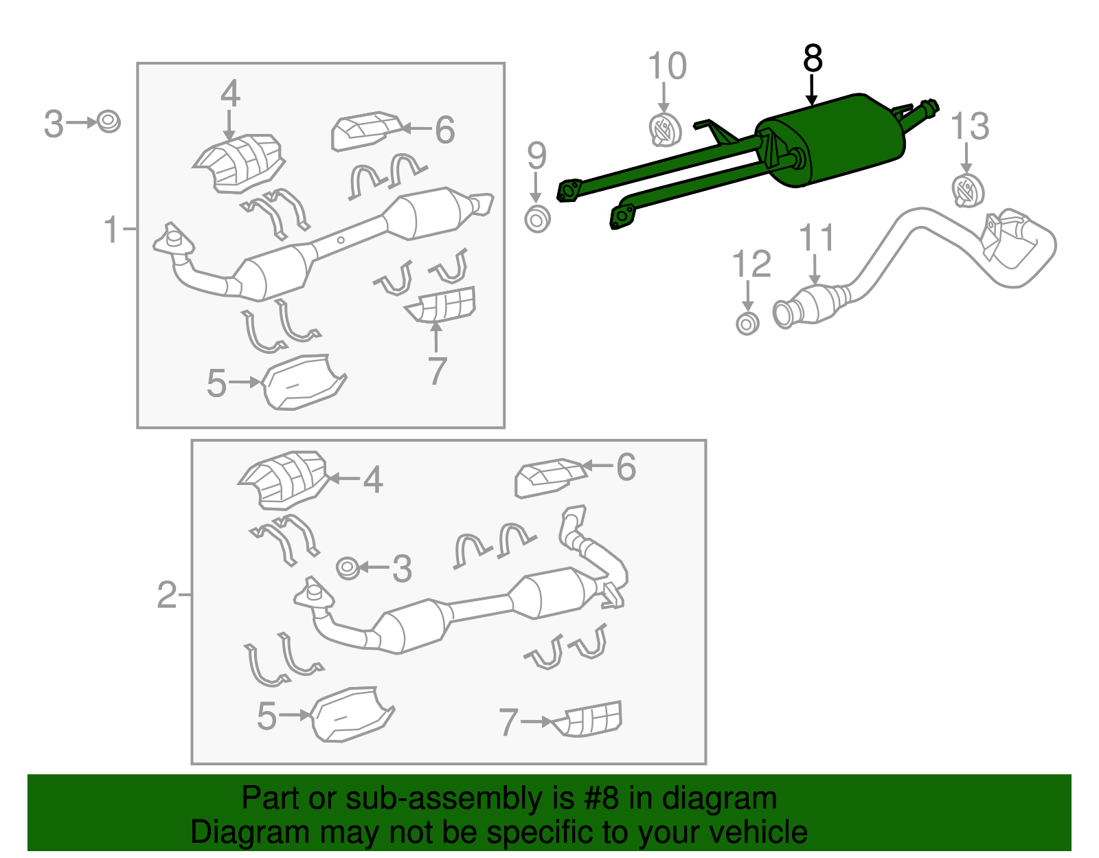 17420-0S060 - Muffler & Pipe 2014-2021 Toyota Tundra | Longo