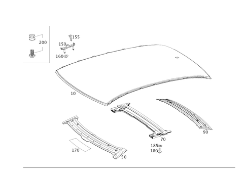 Roof for 1997 Mercedes-Benz S600 #0