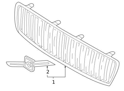 Grille & Components for 2005 Volvo V70 #0