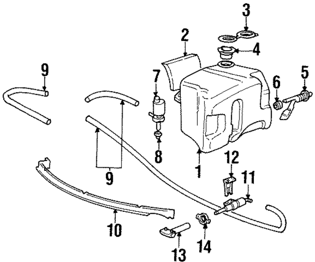 61678366420 - Electrical: Washer Reservoir for BMW Image