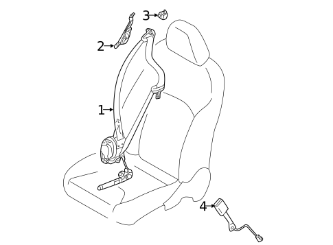 Seat Belt for 2023 Subaru Ascent #1
