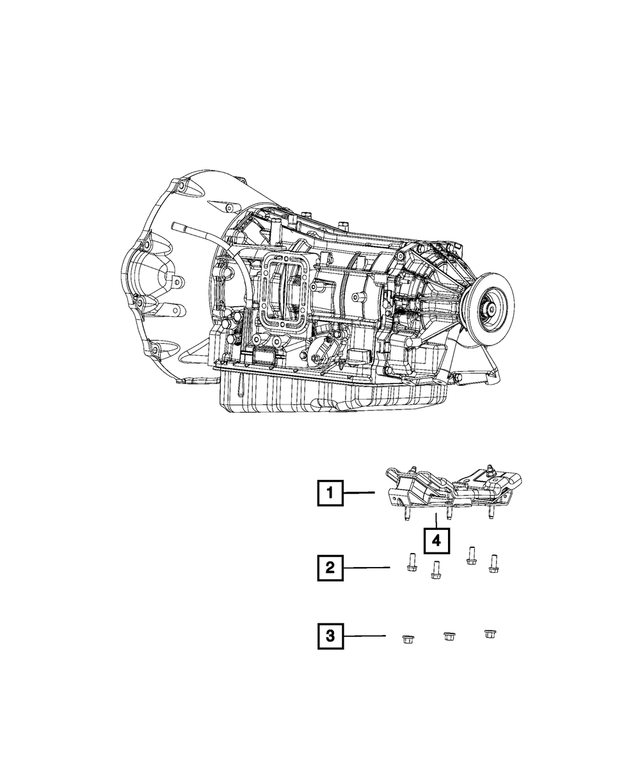 68090653AC - AS69RC; 6-Speed; Automatic Transmission: Transmission Mount Isolator for Mopar Image