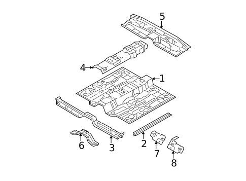 Floor & Rails for 2007 Kia Spectra #0