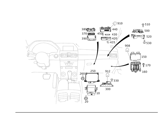9063004 - Electrical Equipment and Instruments: Operating Unit for Mercedes-Benz Image