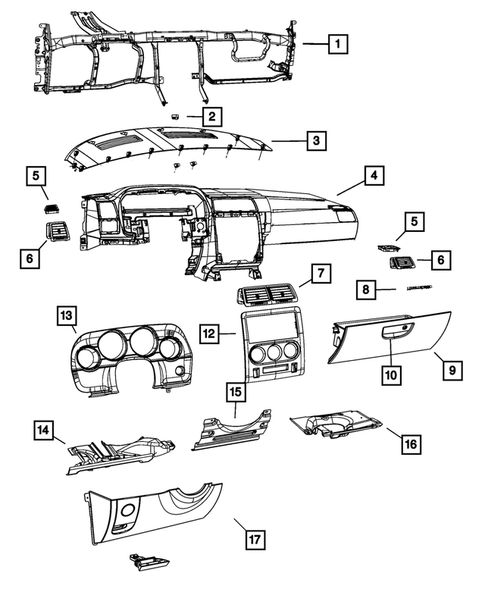 Instrument Panel for 2008 Dodge Challenger #0