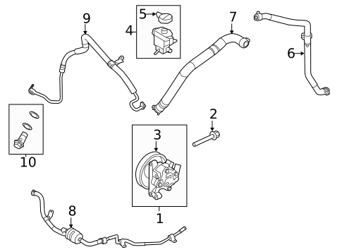 Pump & Hoses for 2011 Ford Edge #0
