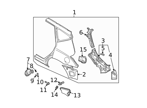 Fuel Door for 2007 Nissan Murano #0