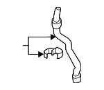 5Q0122101CK - Cooling System: Water Hose for Volkswagen: Beetle, Golf, Golf SportWagen, Jetta, Passat Image