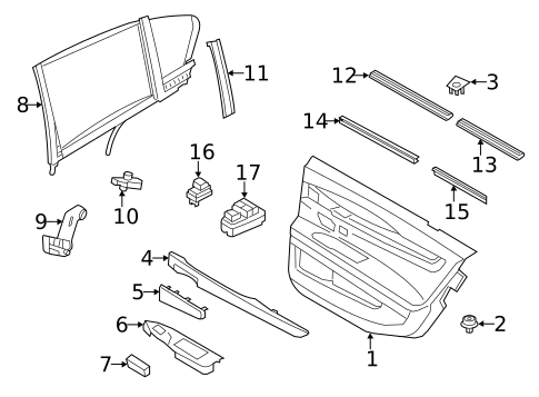 Interior Trim - Rear Door for 2011 BMW 740Li #1