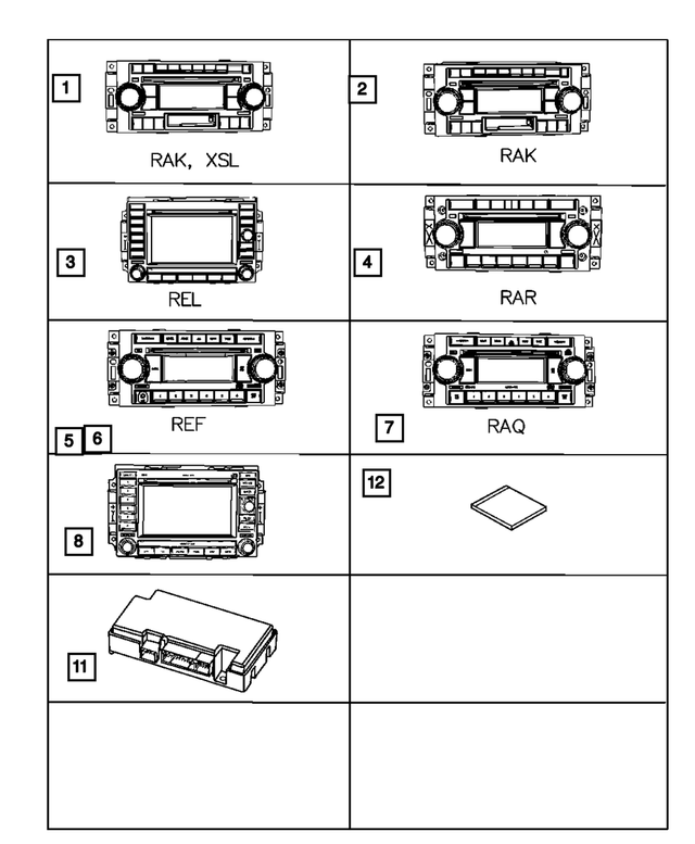 5064032AL - Instrument Panel and Radios and Consoles: Am/fm With Cd And Cassette Radio for Mopar Image image