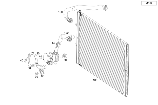 2315001131 - Radiator: Holder for Mercedes-Benz Image image