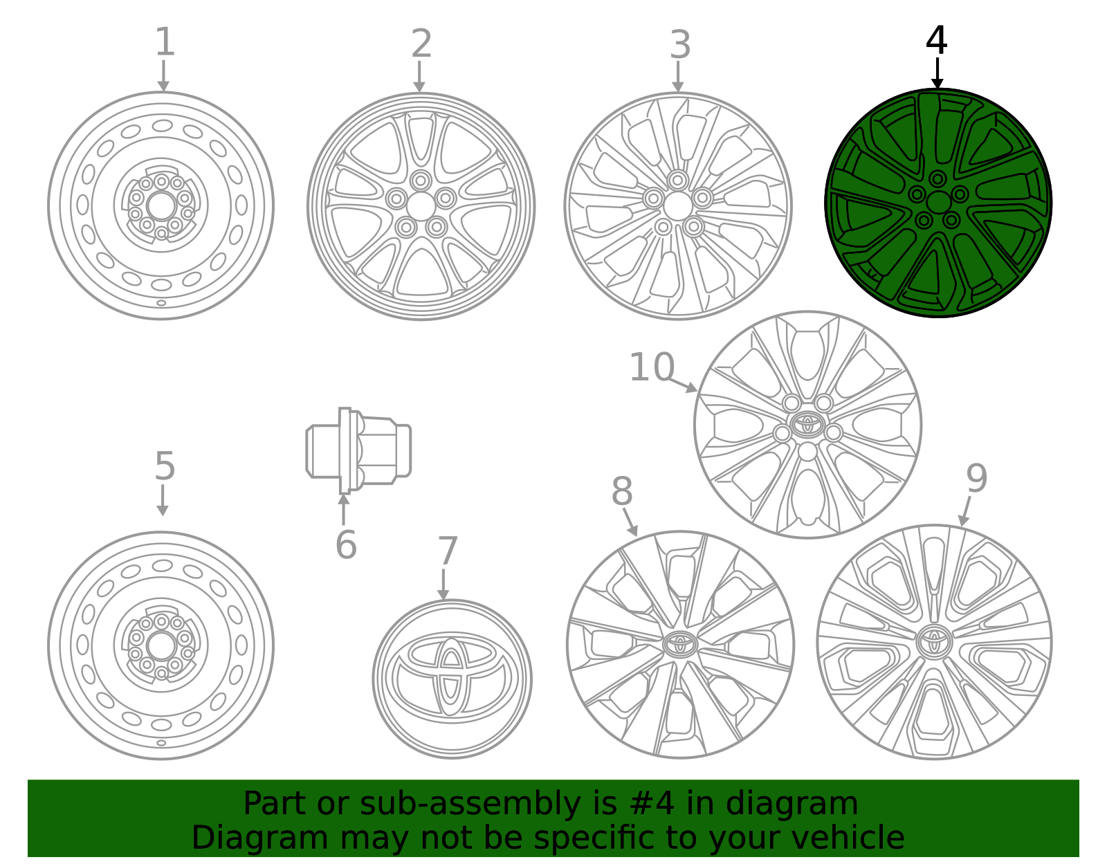 OEM 2020-2022 Toyota Corolla Wheel Disc Part # 42611-12D60 