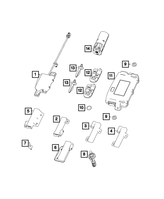 68602872AA - Electrical: Remote Start And Keyless Entry Antenna for Mopar Image image