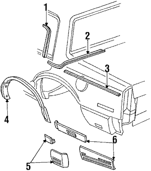 Exterior Trim - Quarter Panel for 1987 Oldsmobile 98 #0
