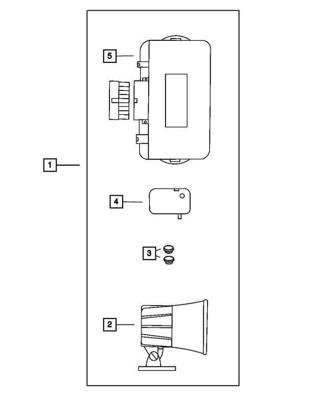5012164AA - Mopar Accessories - Component Parts: Security Alarm Module for Mopar Image