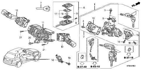Combination Switch for 2009 Acura RDX #0