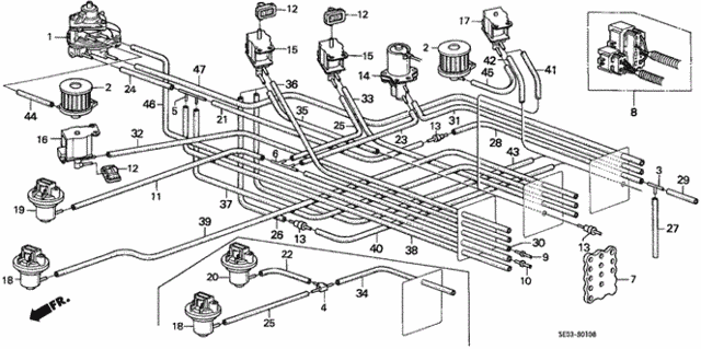 AT Tubing (Carburetor) (AT) for 1986 Honda Accord #0