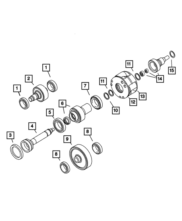 5143673AA - Transfer Case Model MS140: Output Shaft Bearing for Mopar Image