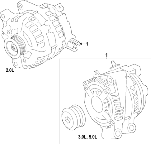 Alternator for 2020 Jaguar F-Type #3