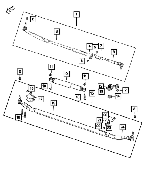 Steering Linkage, and Steering Shock for 2015 Ram 3500 #0