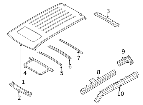 Roof & Components for 2022 Nissan Armada #0