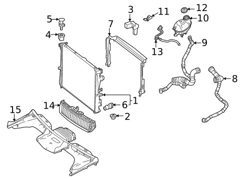 Radiator & Components for 2021 Mercedes-Benz AMG&reg; GT 63 #1