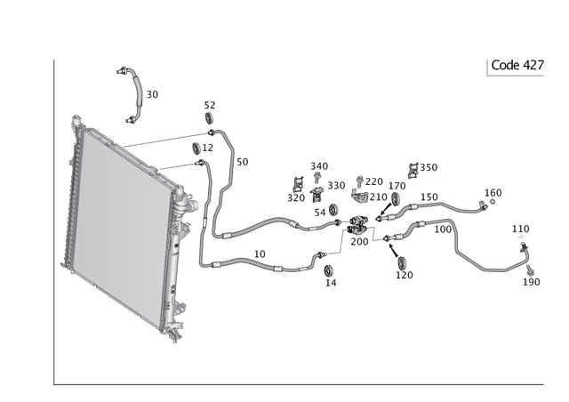 1665007572 - : Transmission Oil Cooler Line for Mercedes-Benz Image