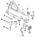 7881861Y00 - : Mud Guard Extension for Nissan: NX Image