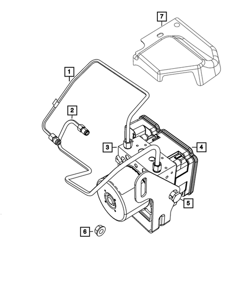 Hydraulic Control Unit, Brake Tubes and Hoses for 2021 Dodge Durango #2