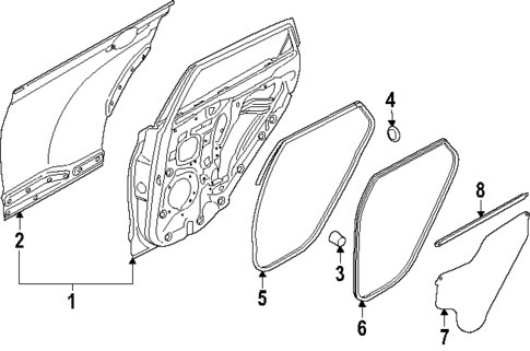 Door & Components for 2024 Hyundai Kona Electric #0