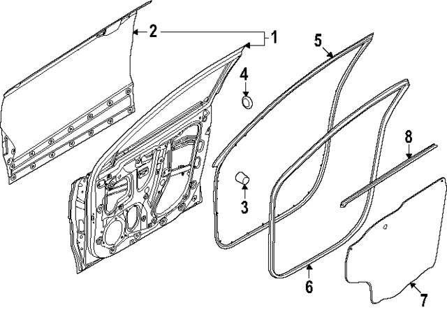 82240BE000 - : Belt Weather-Strip for Hyundai Image