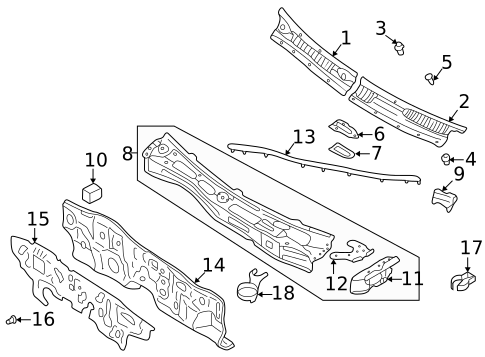 Cowl for 2000 Nissan Altima #0