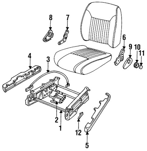 Tracks & Components for 1992 Pontiac Trans Sport #1
