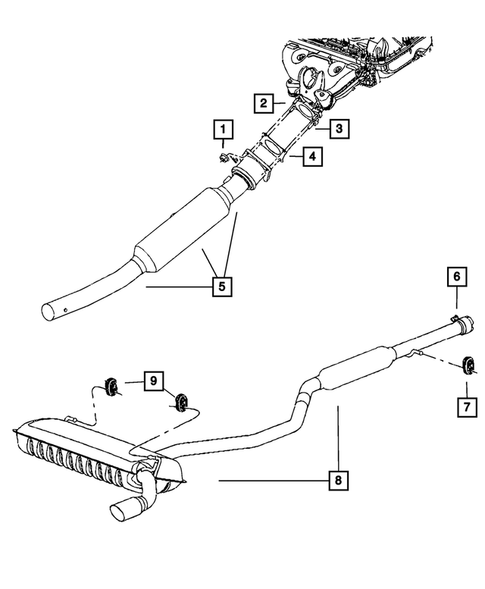 Exhaust System for 2012 Dodge Caliber #1