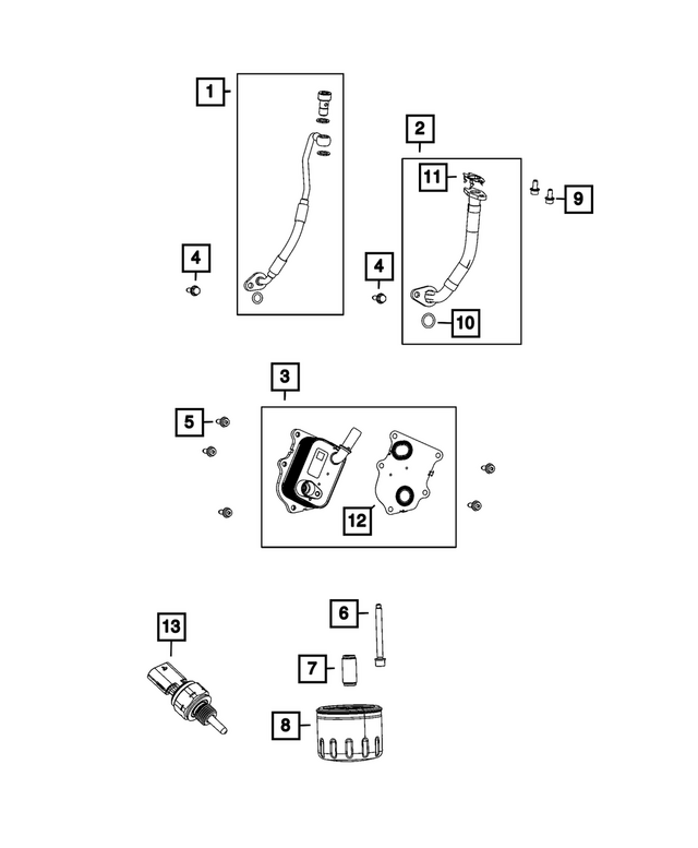 68566752AA - Engine: Oil Drain Tube for Mopar Image