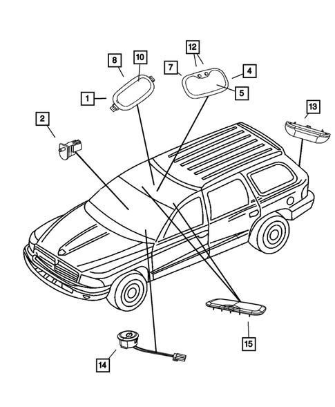 Lamps-Interior and Exterior for 2008 Dodge Durango #0