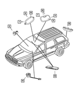 5134570AA - Electrical: Courtesy Lamp Lens, Right for Mopar Image