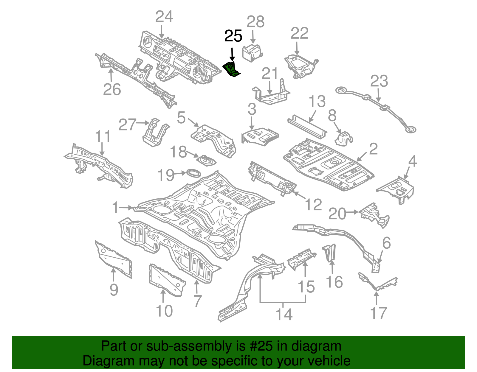 Step Panel Gusset - Nissan (93125-CE411)